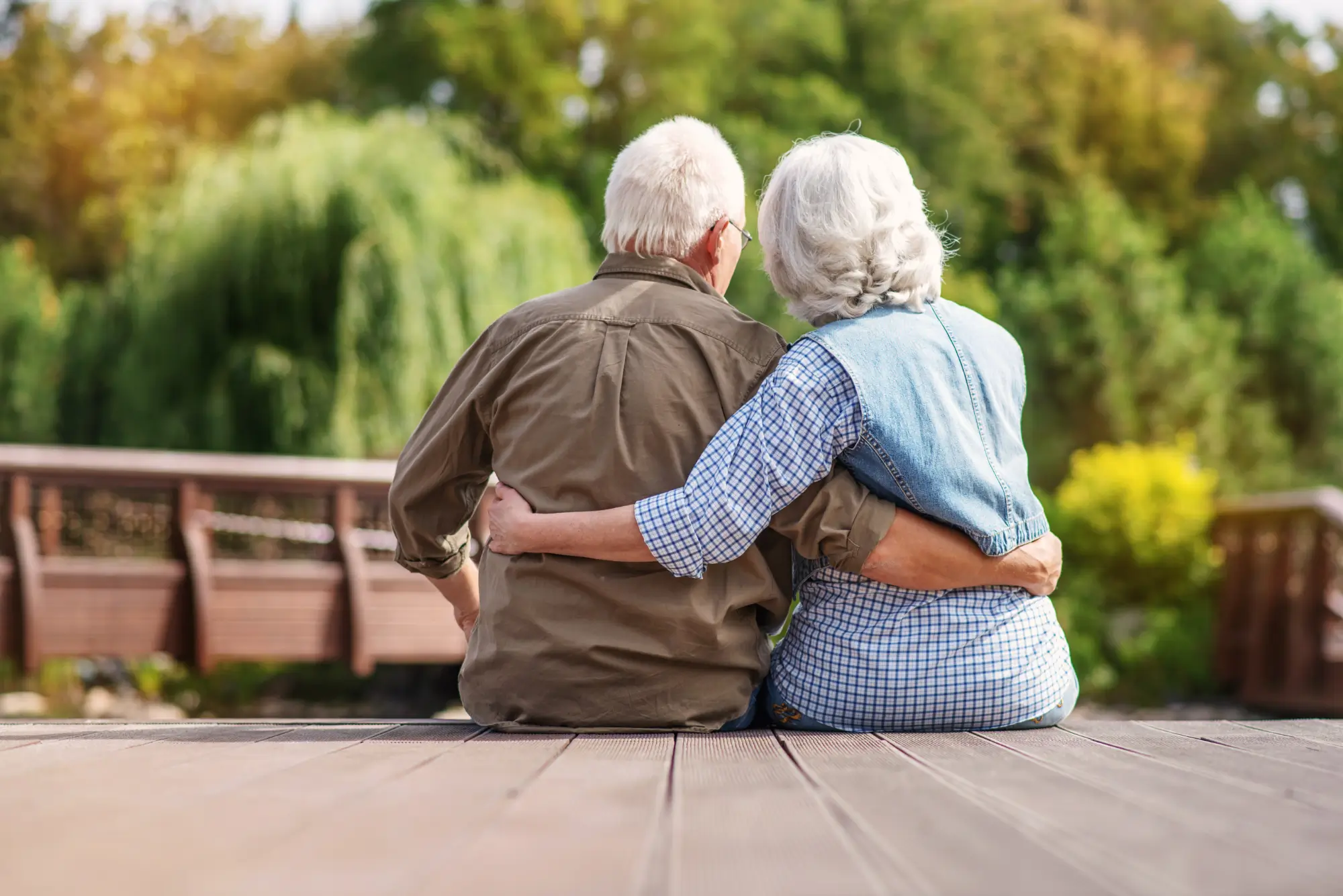 Older couple sitting together