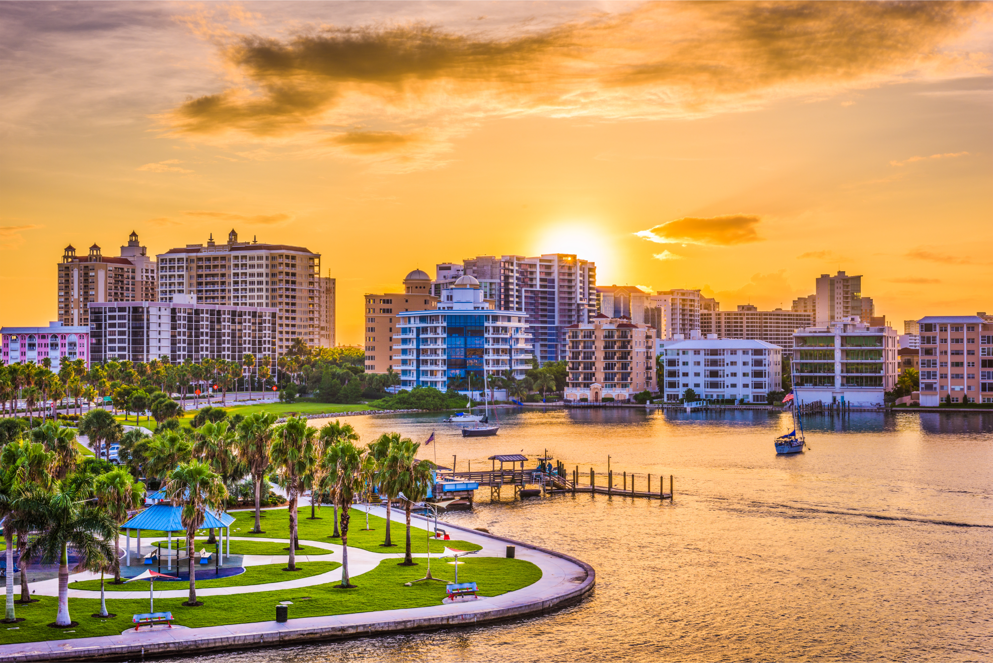 Florida view of city/water