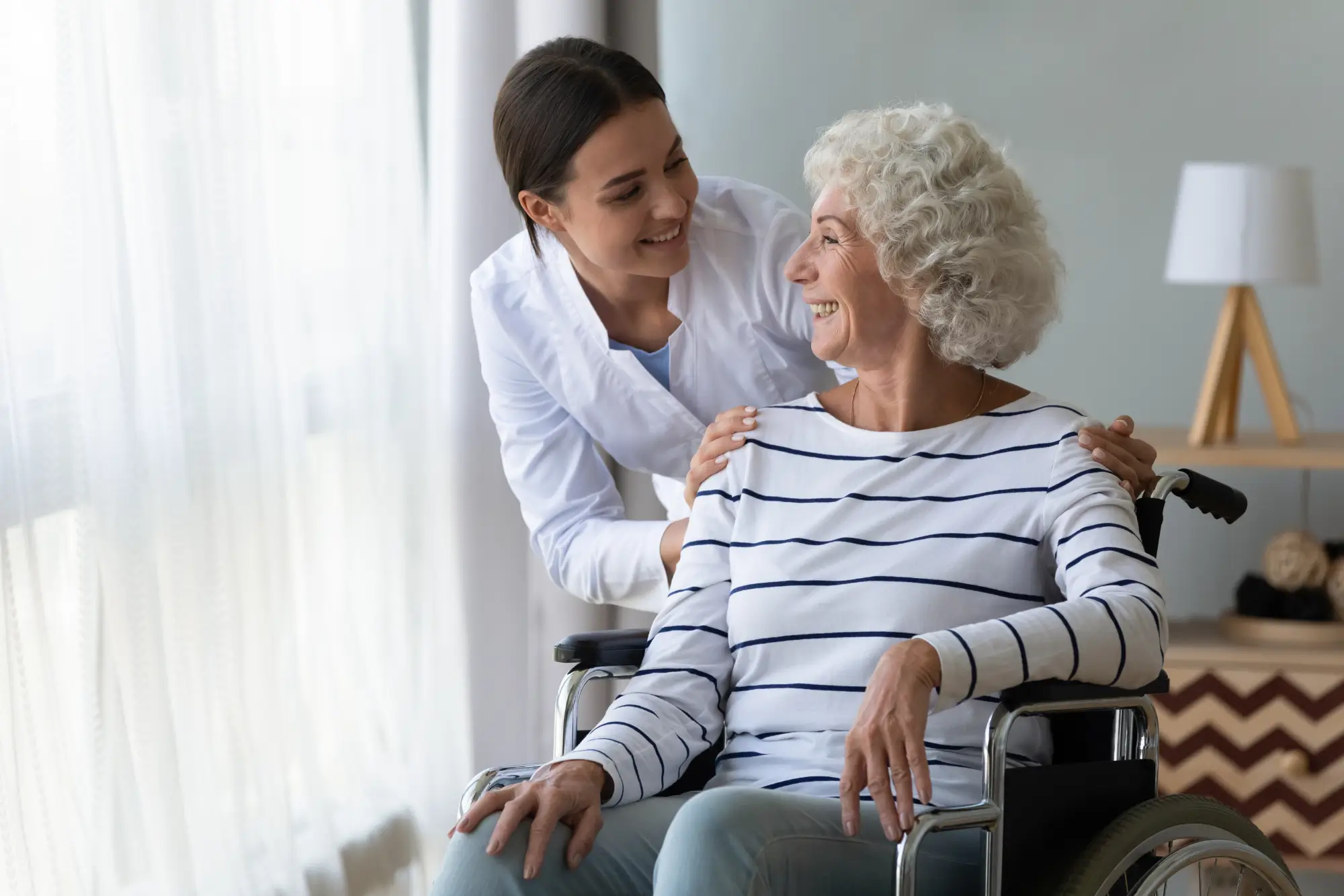 Nurse with elderly patient